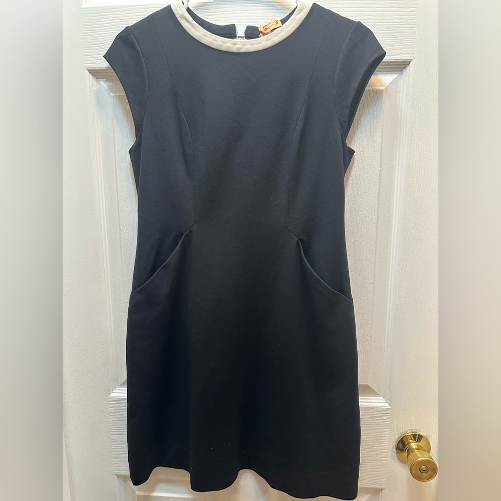 kate spade Black Cap-Sleeve Mini Dress